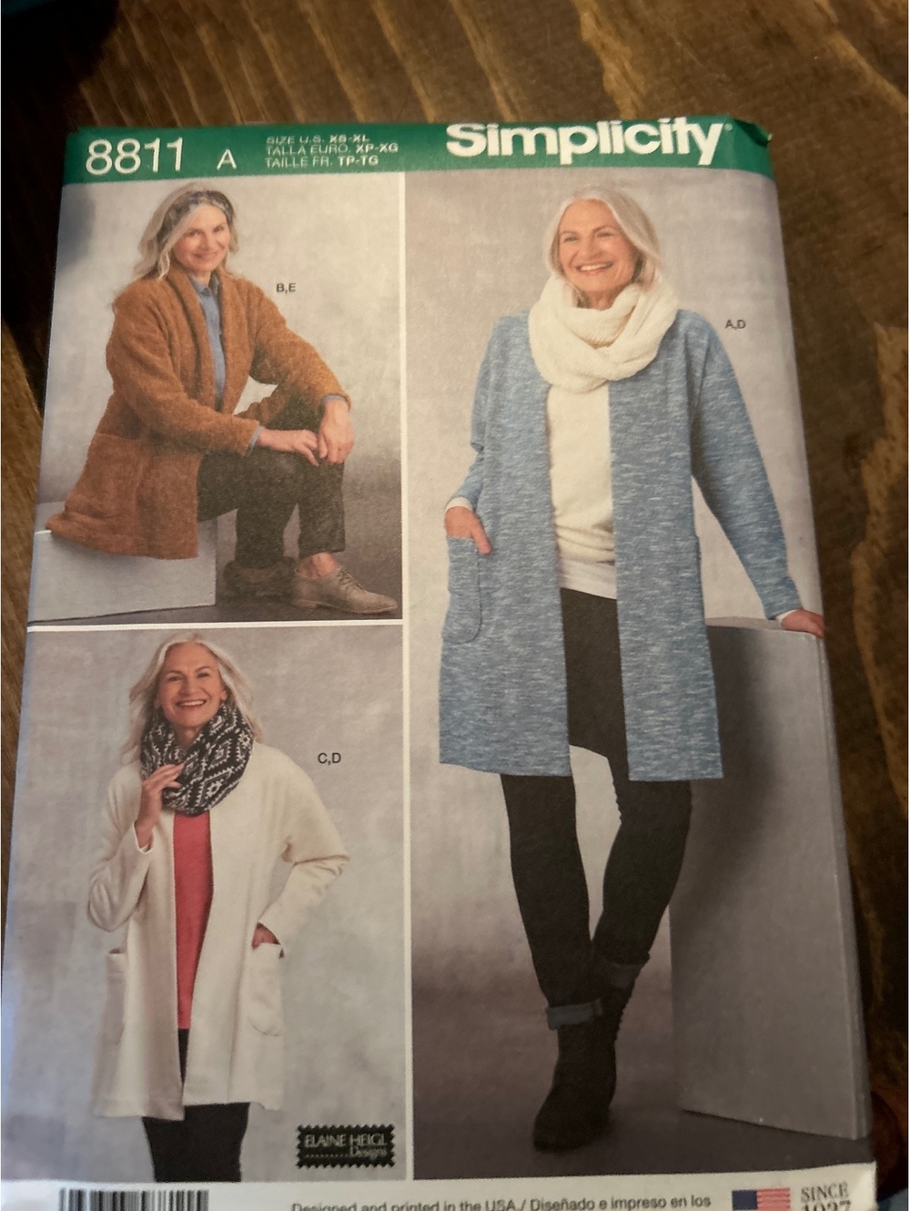 Simplicity 8811 Uncut Sewing Pattern for Women's Cardigan Jacket